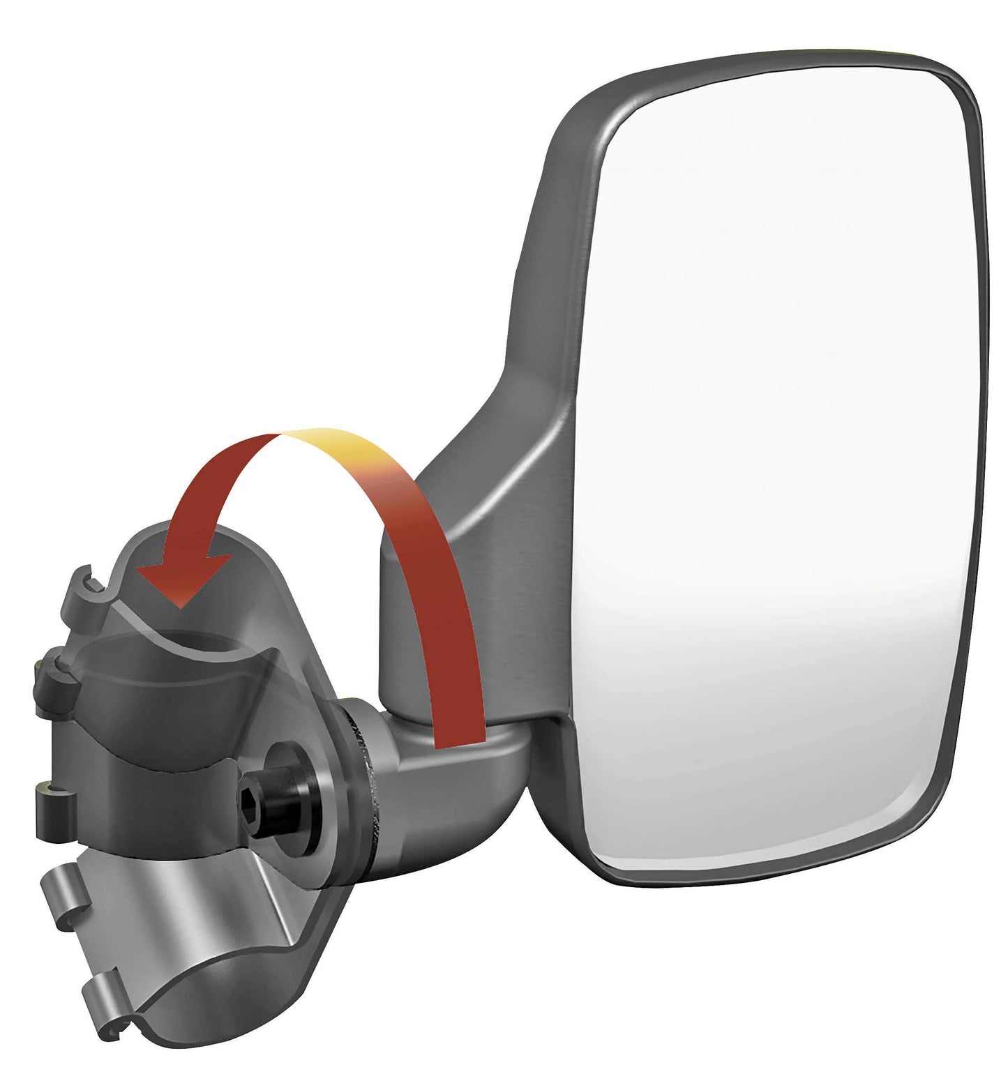 Seizmik Folding UTV Side View Mirrors for Round Tube and ROPS UTV Models | ABS | Compatible with Select Polaris, Can-Am, Kawasaki, CF Moto, Yamaha, Honda, Arctic Cat Models