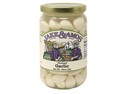 Pickled Garlic - J&A - Two 16oz Jars - Packed Fresh