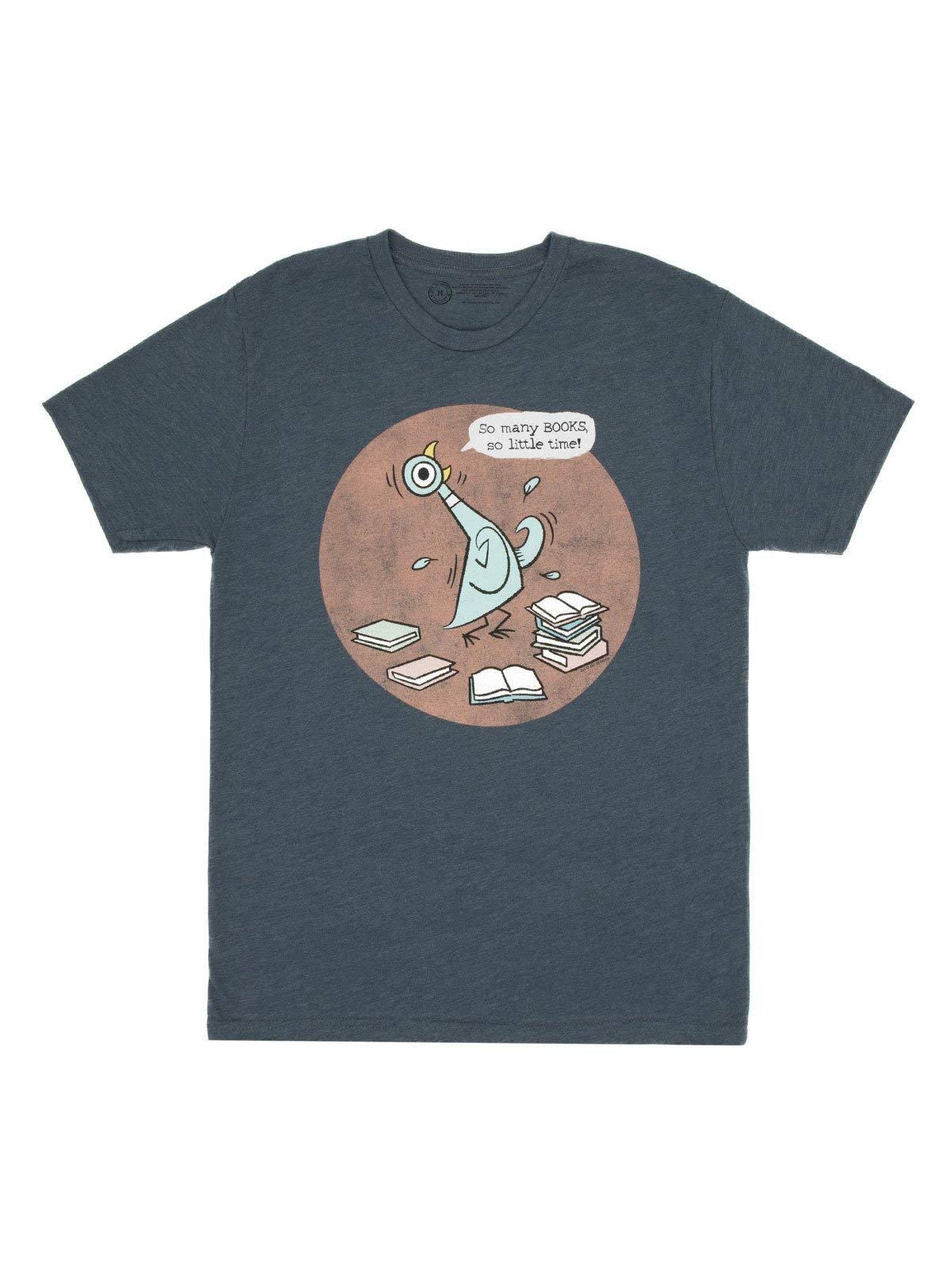 Out of Print Pigeon: So Many Books Unisex Shirt Large