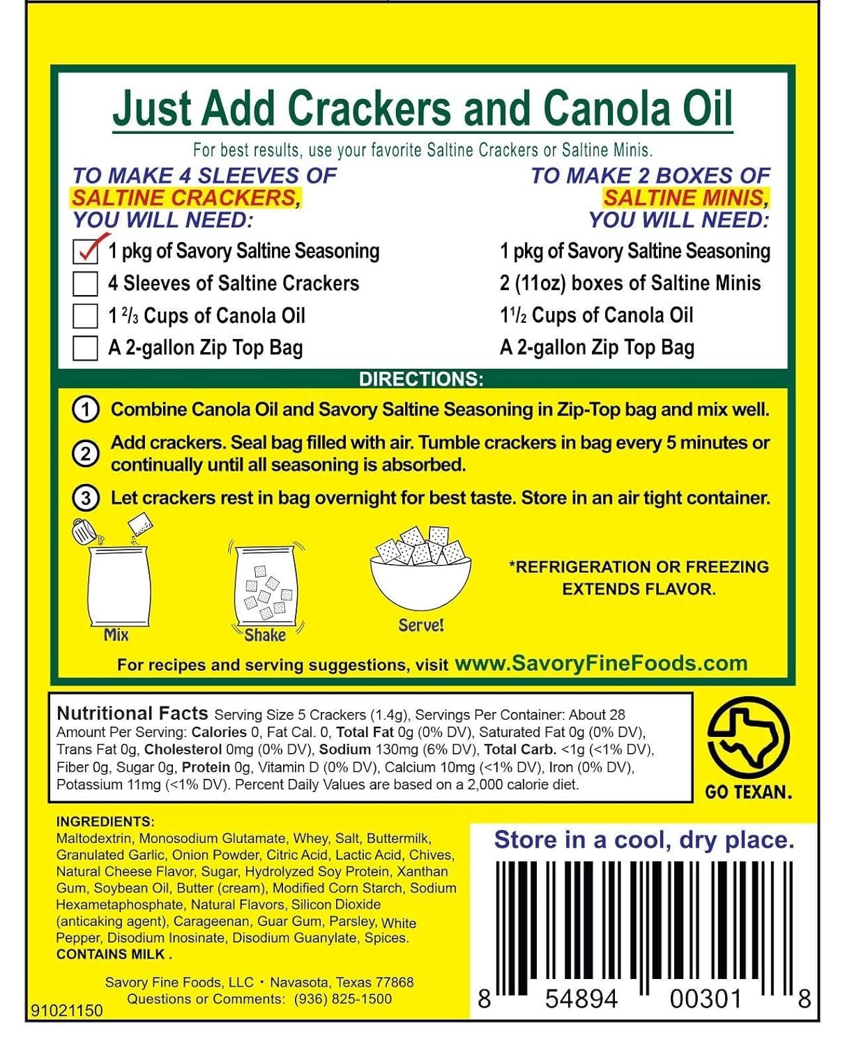 Savory Saltine Seasoning, 14.1 Ounce