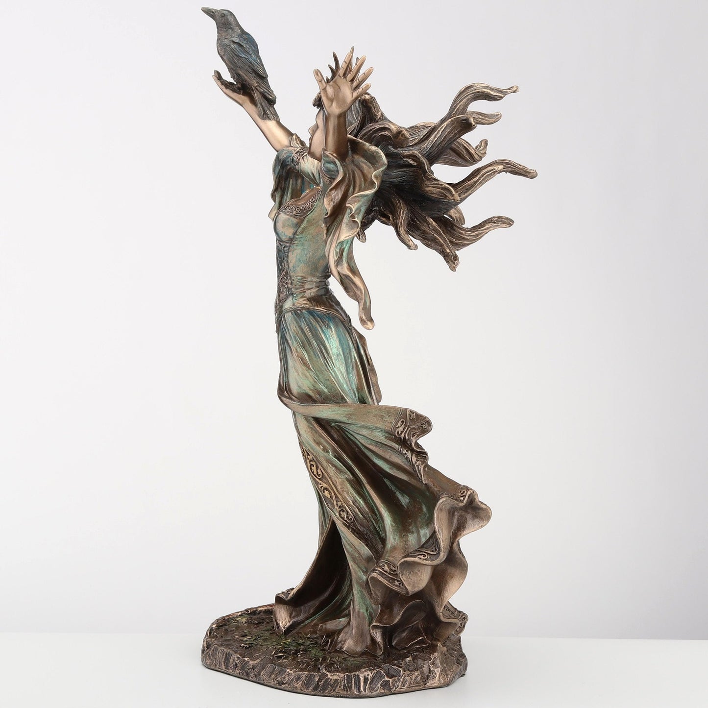 Veronese Design 9 7/8 Inch Morgan Le Fay Cold Cast Resin Bronze Finish Sculpture