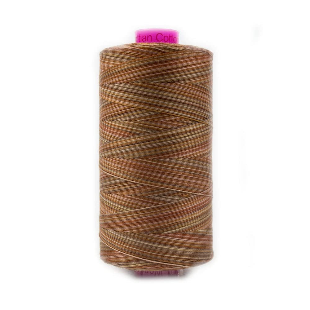 WonderFil Specialty Threads Tutti, Clay, 50wt double gassed Egyptian cotton, in variegated colors