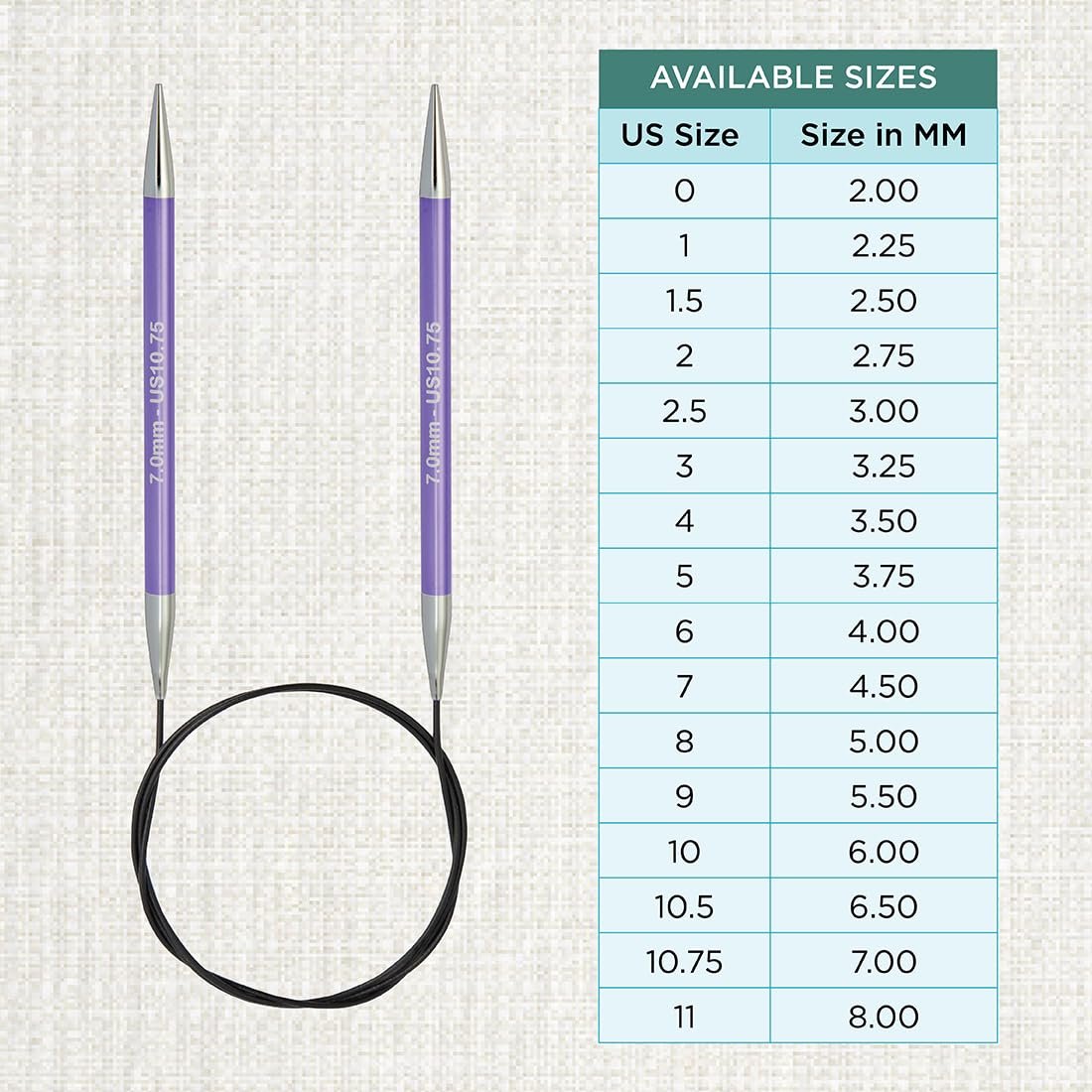 KnitPro Zing Fixed Circular Needles 16" (40cm)