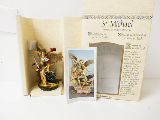 Roman Giftware Inc., Patrons & Protectors, 3.5" H ST Michael Figure,Religious, Inspirational, Durable (5x2x3)
