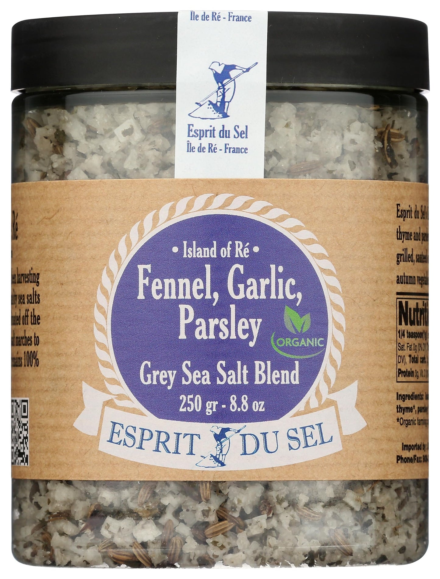 ESPRIT DU SEL Fennel, Garlic & Parsley Salt Blend, 8.8 OZ