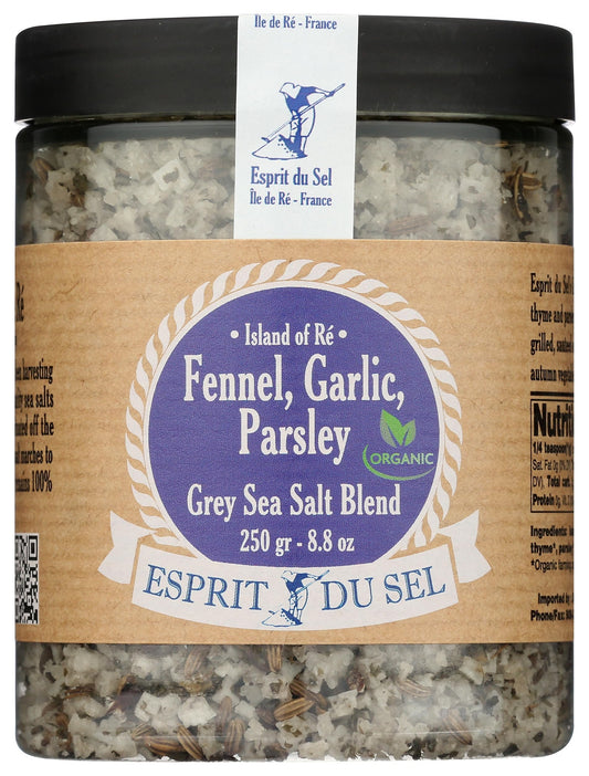 ESPRIT DU SEL Fennel, Garlic & Parsley Salt Blend, 8.8 OZ