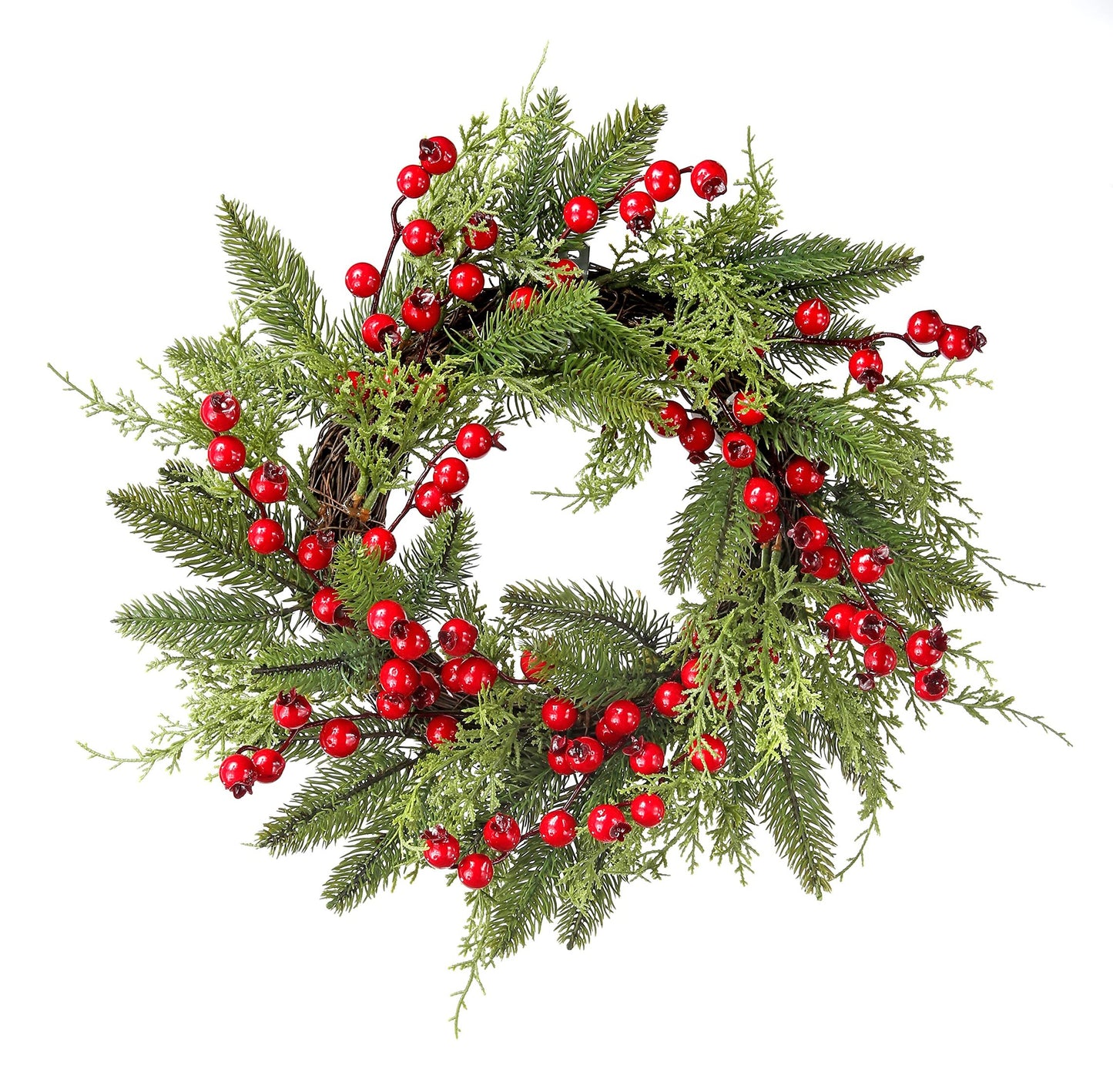 Regency International 14" Pine Juniper with Berries - Candle Ring