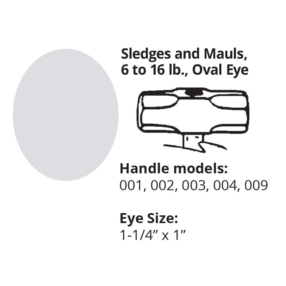 Link Handles Turner Day & Woolworth 003-19 30" Forest King Sledge Handle, 30" length, 1-1/4" x 1" oval eye