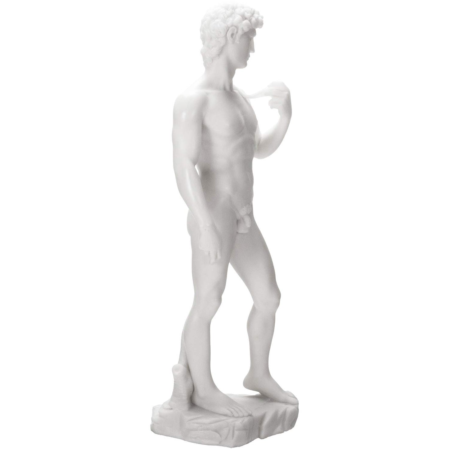 Michelangelo`s `David` Statue Marble White Finish