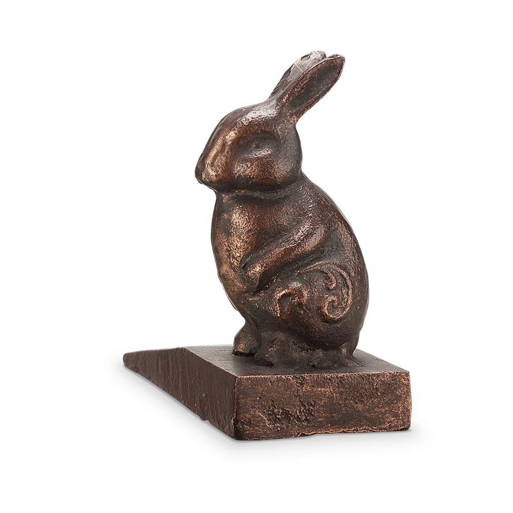 SPI Bunny Rabbit Doorstop, Bronze, Cast Iron, 4.5"H 5"W 2.5"D, 1 Pc