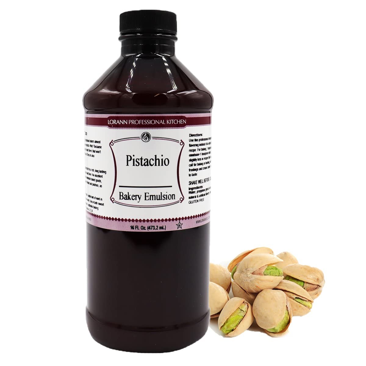 Lorann Oils Pistachio Bakery Emulsion: Genuine Pistachio Aroma, Perfect for Boosting Nutty Notes in Baked Goods, Gluten-Free, Keto-Friendly, Pistachio Extract Substitute Essential for Your Kitchen