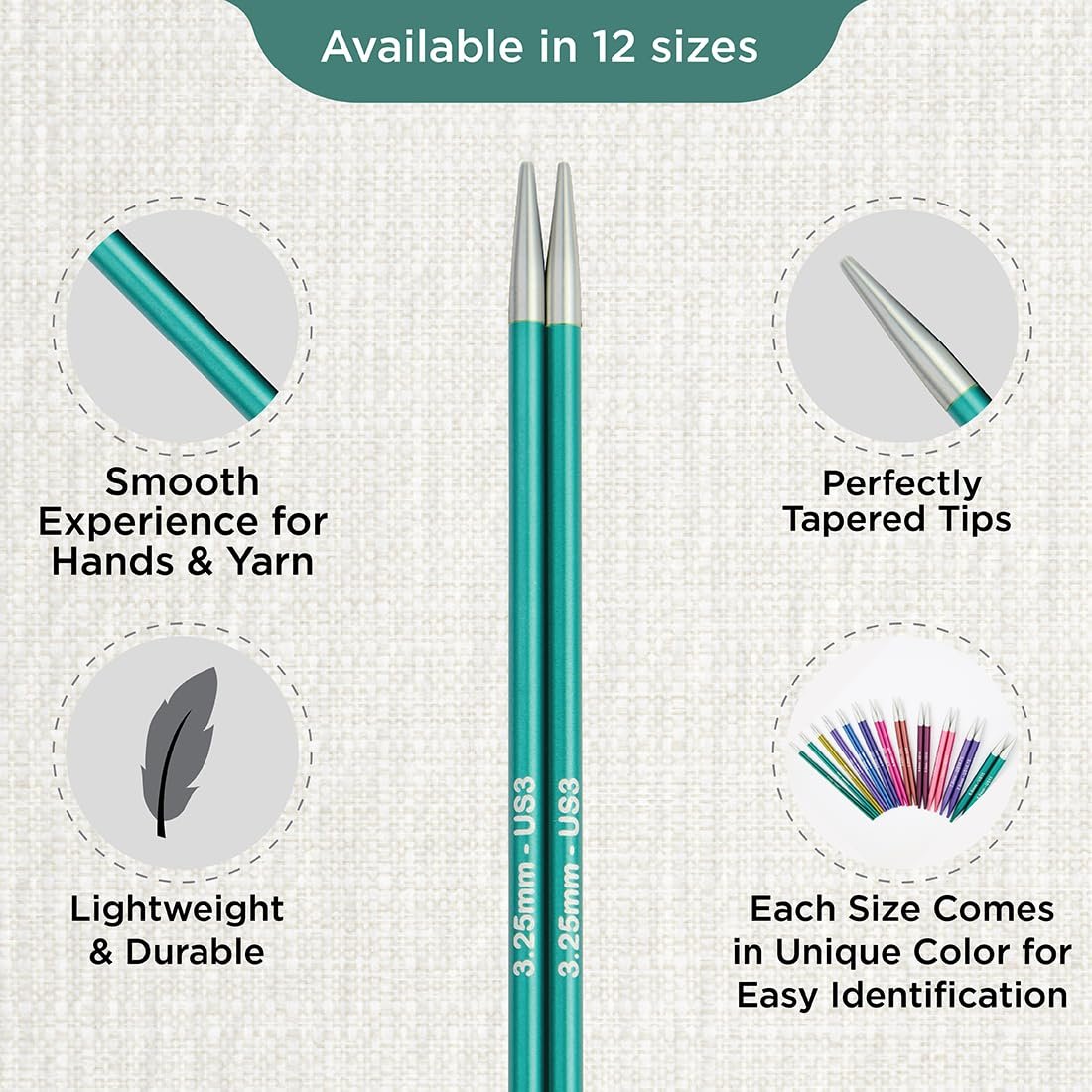 KnitPro Zing Interchangeable Circular Needles 4" (10cm)