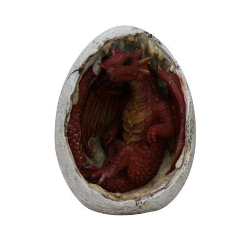 PTC 4.75 Inch Red Dragon Hatchling in Egg Casing Statue Figurine