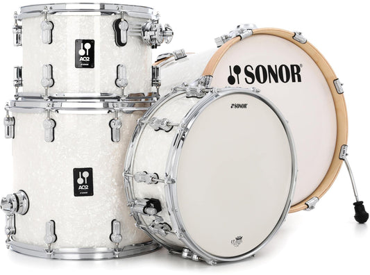 Sonor AQ2 Bop 4-Piece Shell Pack with Snare - White Marine Pearl