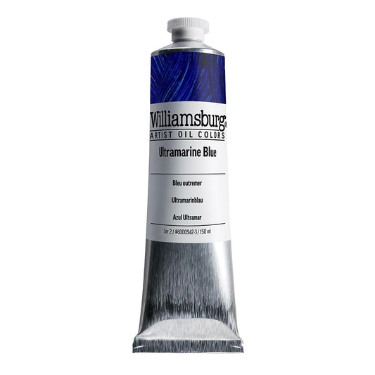 Williamsburg Artist Oil Colors by GOLDEN, Ultramarine Blue, 150 ml tube, Professional Oil Paint, Semi-Transparent