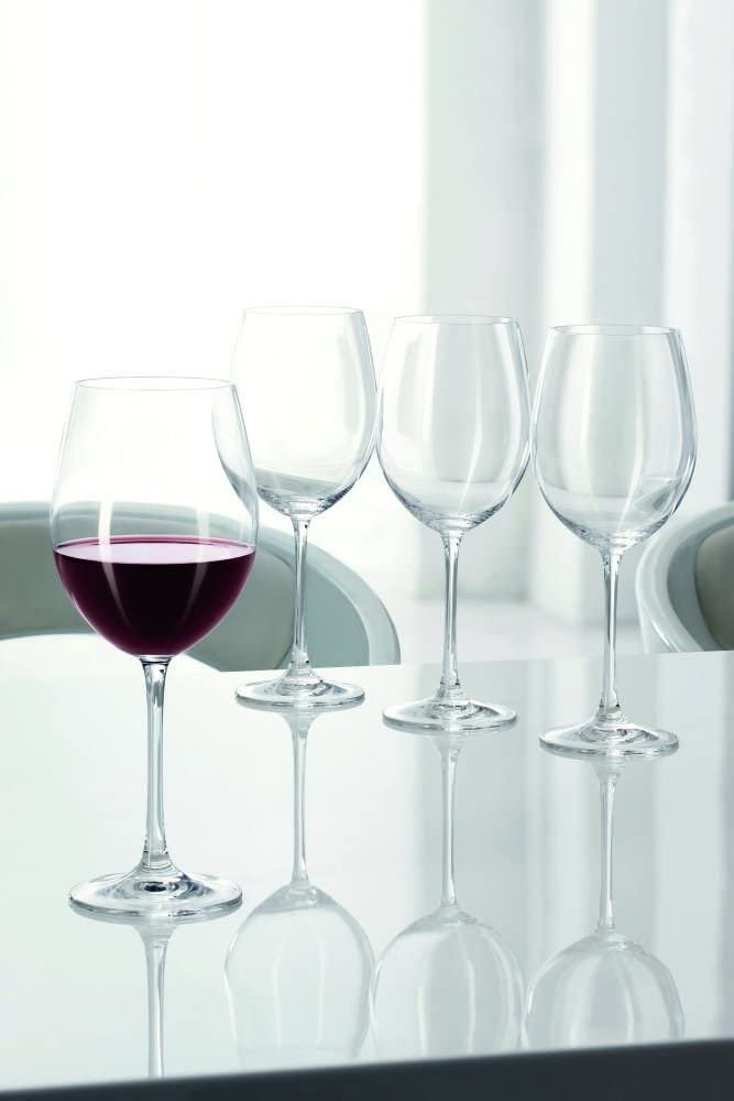 Nachtmann Vivendi 25 Oz Bordeaux Glasses (Set of 4) - Crystal Wine Glasses for Red & White Wine, Long-Stemmed Glassware - Dishwasher Safe, Break-Resistant Wine Glass Set for Home, Parties, Gifting