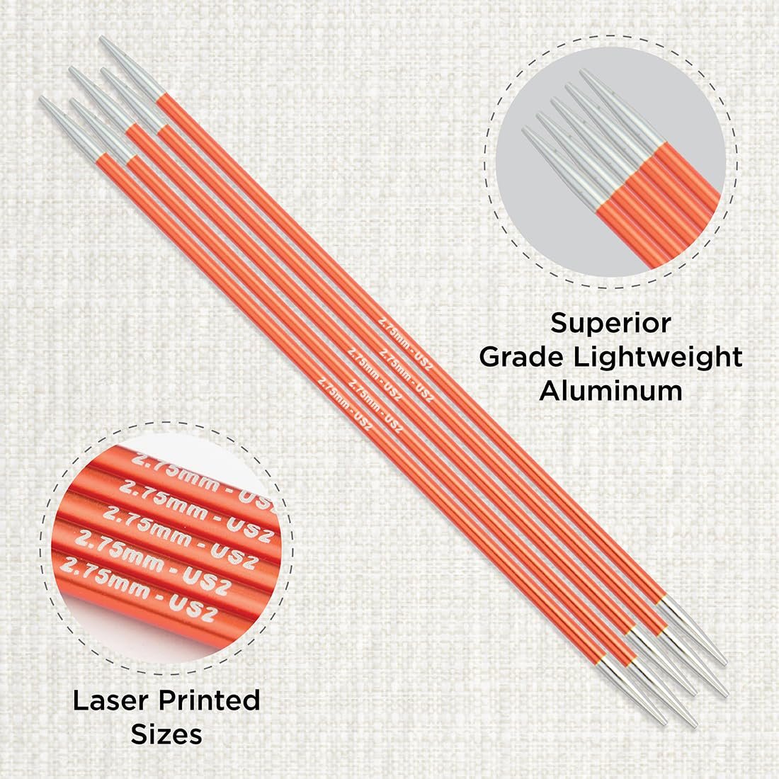 KnitPro Zing Double Pointed Needles 8" (20cm)