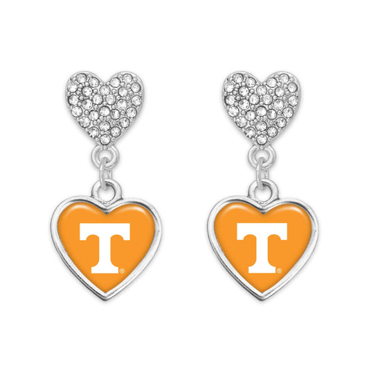 Tennessee Amara Silver Crystal Heart Earrings Jewelry Gift UT