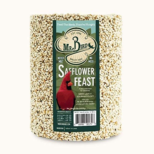2-Pack of Mr. Bird Safflower Feast Large Wild Bird Seed Cylinder 5 lbs.
