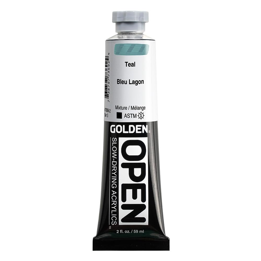 OPEN Slow-Drying Acrylics by GOLDEN, Violet and Blue, Professional Acrylic Paint