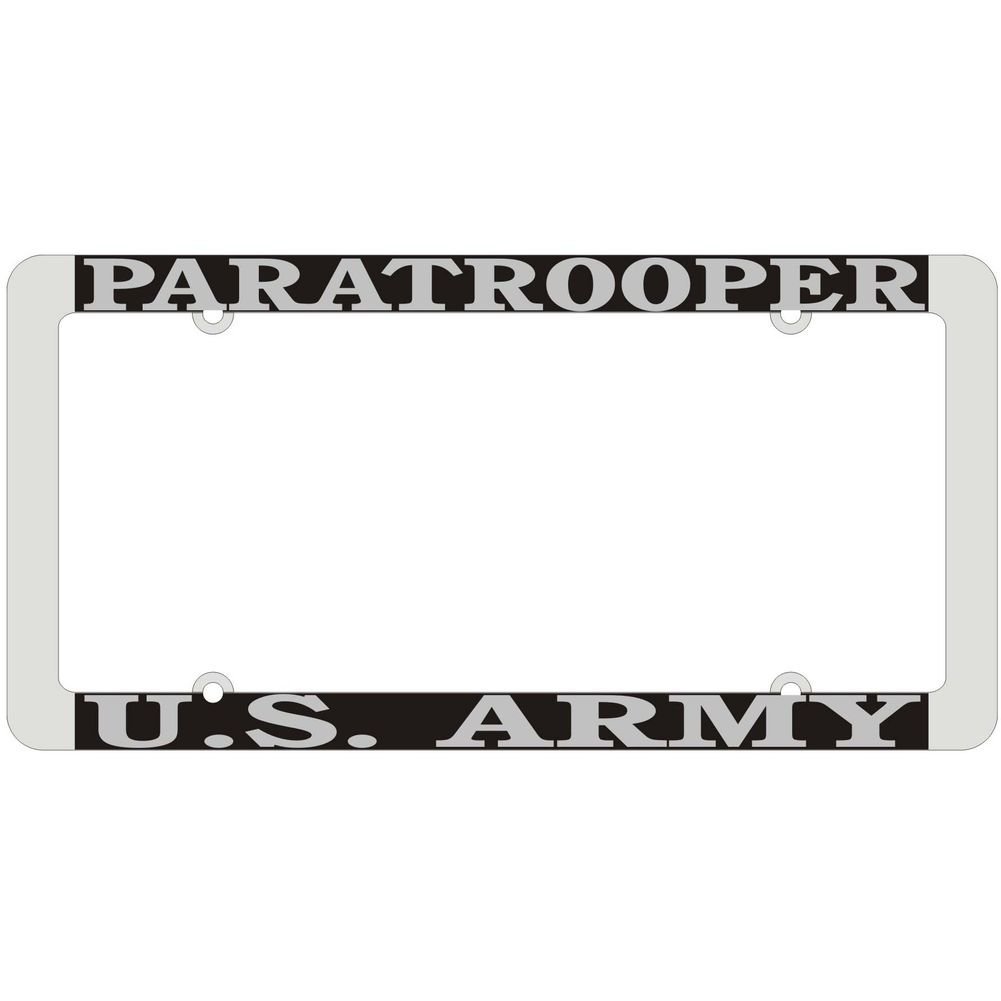 Honor Country US Army Paratrooper License Plate Frame, Thin Rim