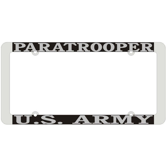 Honor Country US Army Paratrooper License Plate Frame, Thin Rim