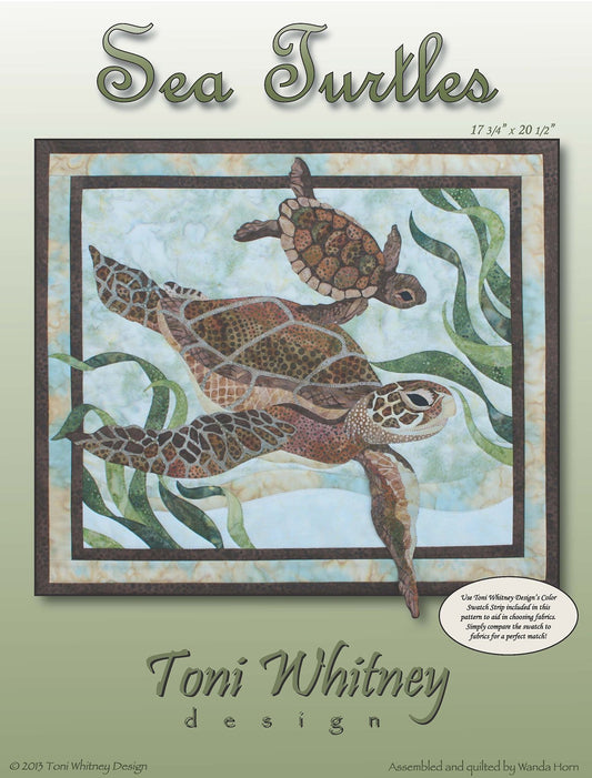 Liphontcta 'Sea Turtles' Applique Wallhanging Quilt Pattern