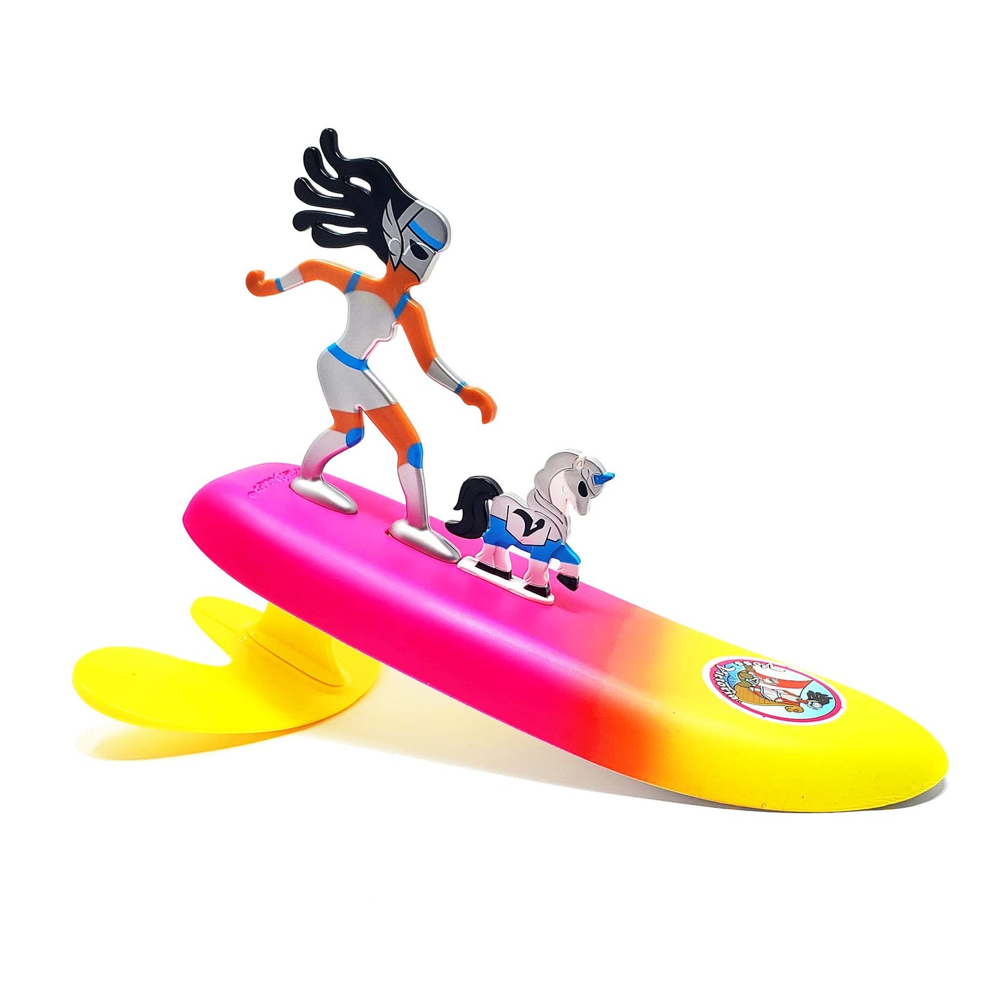 Surfer Dudes Legends & Surfer Pets Wave Powered Mini-Surfer, Pet and Surfboard Beach Toy