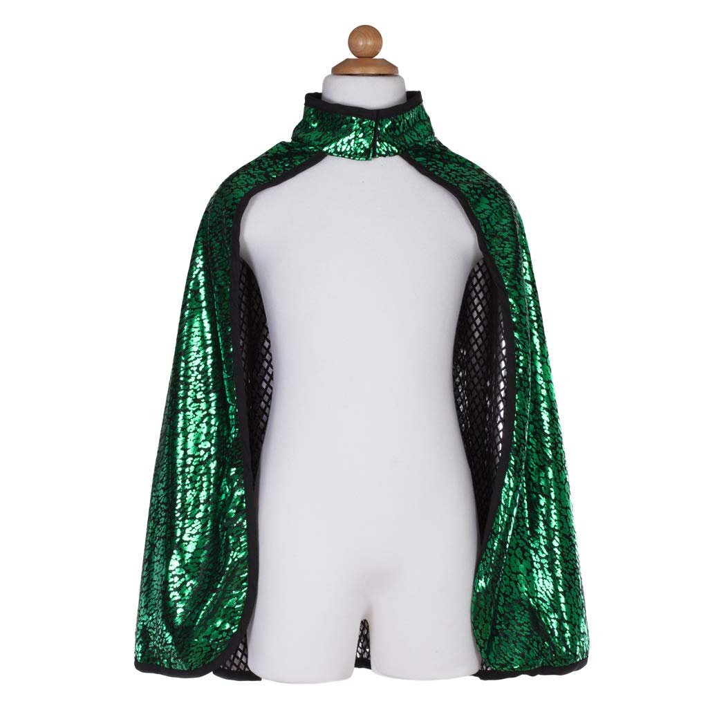 Great Pretenders Reversible Dragon/Knight Cape for Kids, S/M | 2-in-1 Costume for Imaginative Play