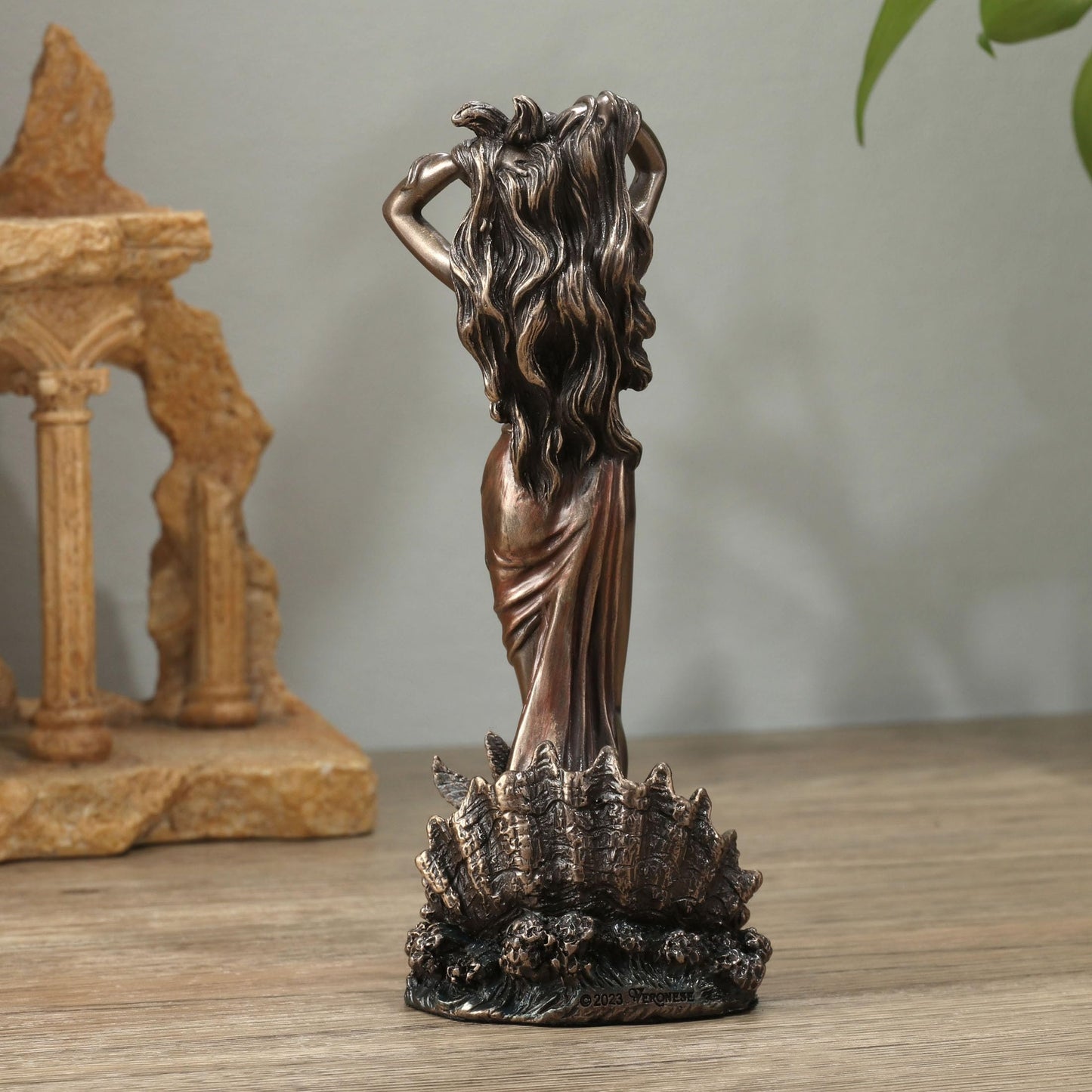 Veronese Design 6 1/8 Inch The Birth of Aphrodite Greek Goddess of Love and Beauty Cold Cast Resin Sculpture Antique Bronze Finish Statue