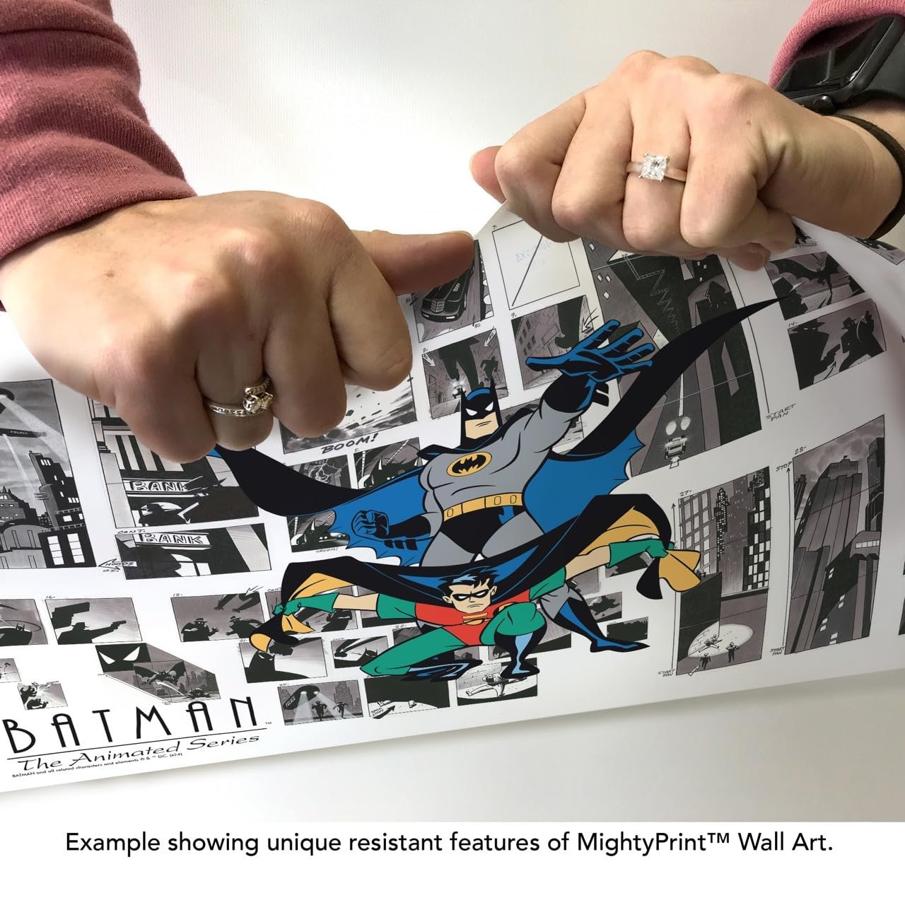 DC Batman 85th Anniversary – Durable 17” x 24” MightyPrint Wall Art – NOT Made of Paper – Officially Licensed Collectible