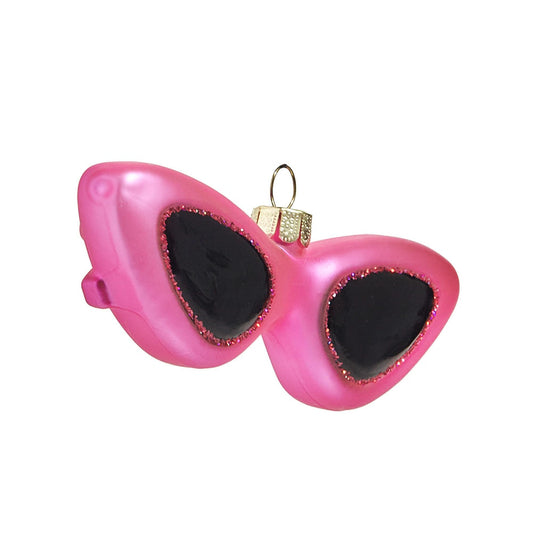 RAZ Imports Retro Sunglasses Ornament, 4.5-inch Length, Pink, Christmas, Home Decor