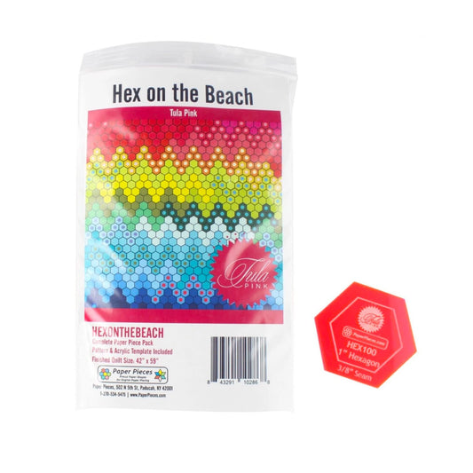 Paper Pieces Hex On The Beach Pattern Piece Pack and Acrylic Template Varies