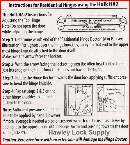 The Hinge Doctor HA2 for Residential Hinges