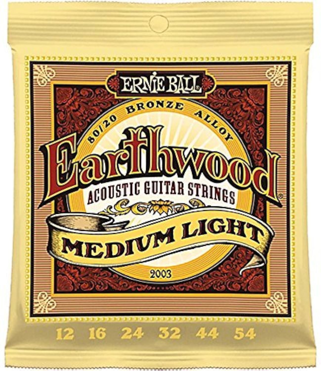 3 Pack | Ernie Ball Guitar Strings | Acoustic | Earthwood | Medium Light 12-54