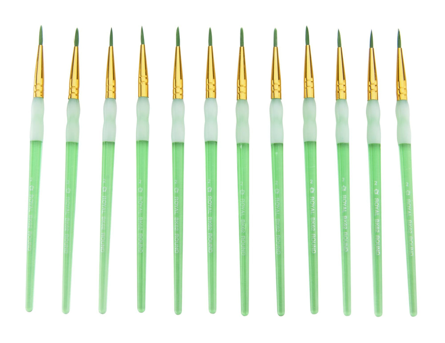Royal Brush Big Kids Choice Round Paint Brush, Size 2, Pack of 12