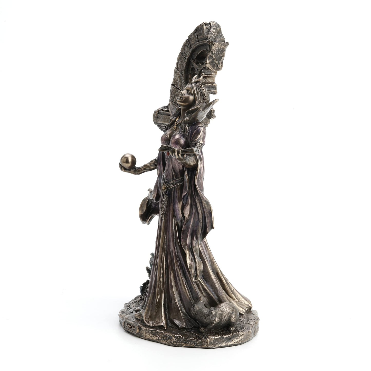 Veronese Design Aradia The Wiccan Queen of Witches Cold Cast Resin Antique Bronze Finish Statue