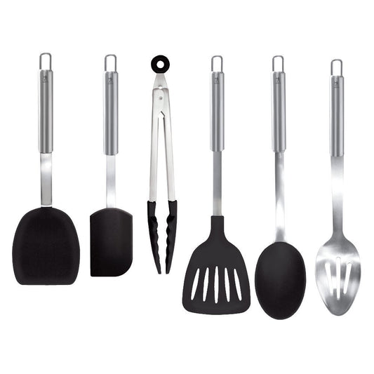 Henckels Cooking Tools 6-PC Kitchen Gadgets Sets with Spatula, Tongs, Cooking Spoon, 18/10 STAINLESS STEEL