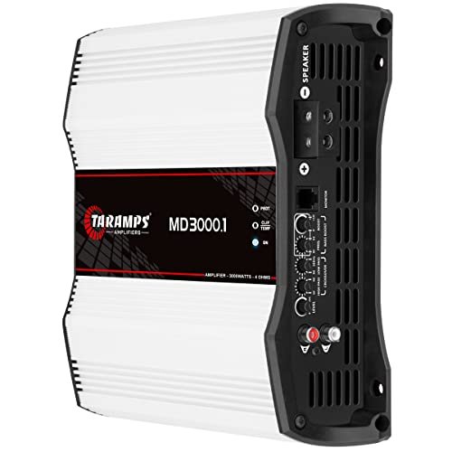 Taramps MD 3000.1 Amplifier 4 Ohms 3000 Watts RMS 1 Channel Full Range, Car Audio Monoblock, LED Monitor Indicator, Class D Great for Subwoofer, MD 3k