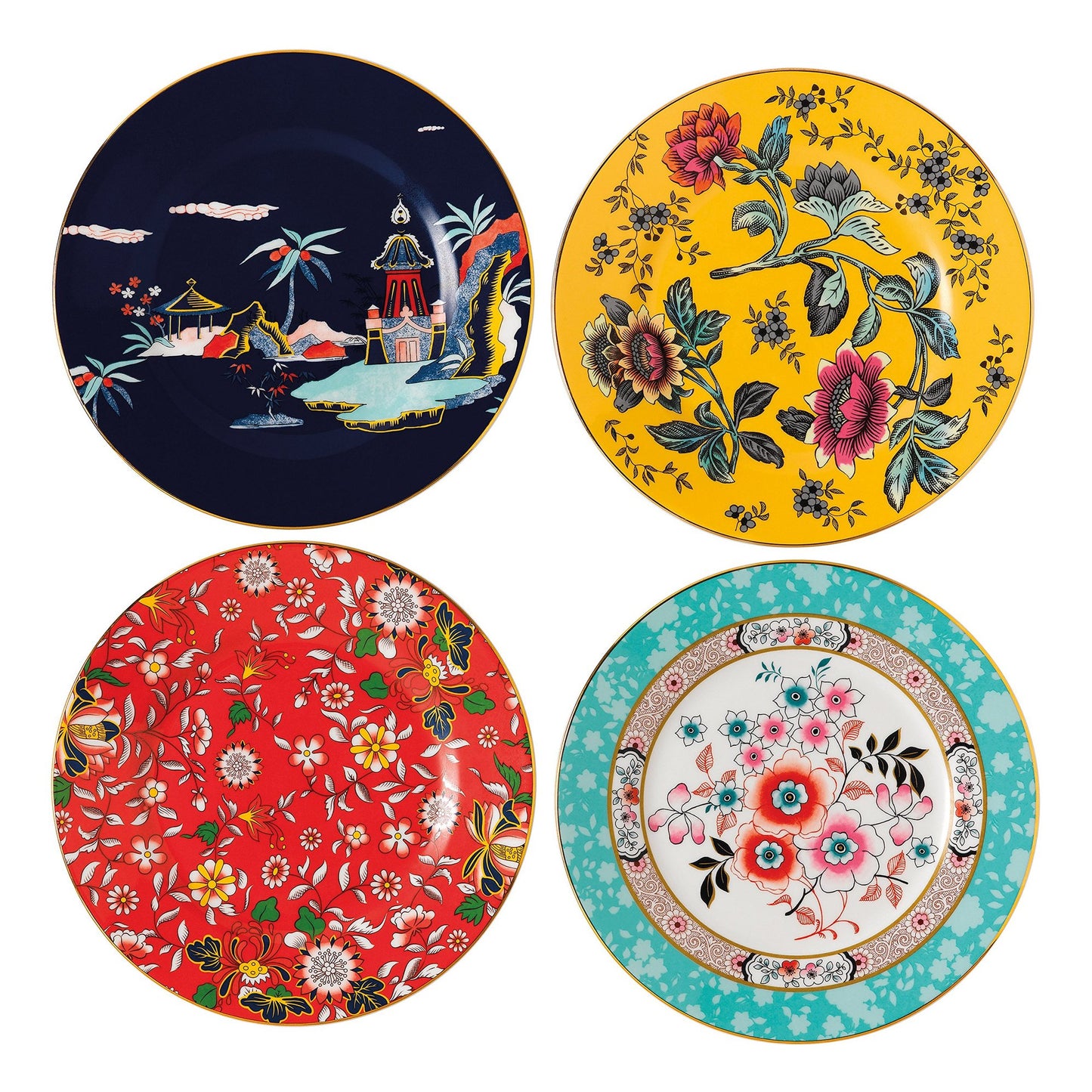 Wedgwood Wonderlust Plate 8 inch Plate Set of 4, multiple