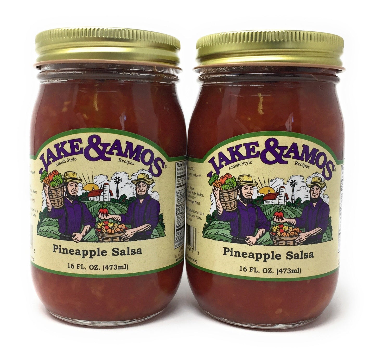 Jake & Amos Pineapple Salsa / 2 - 16 Oz. Jars