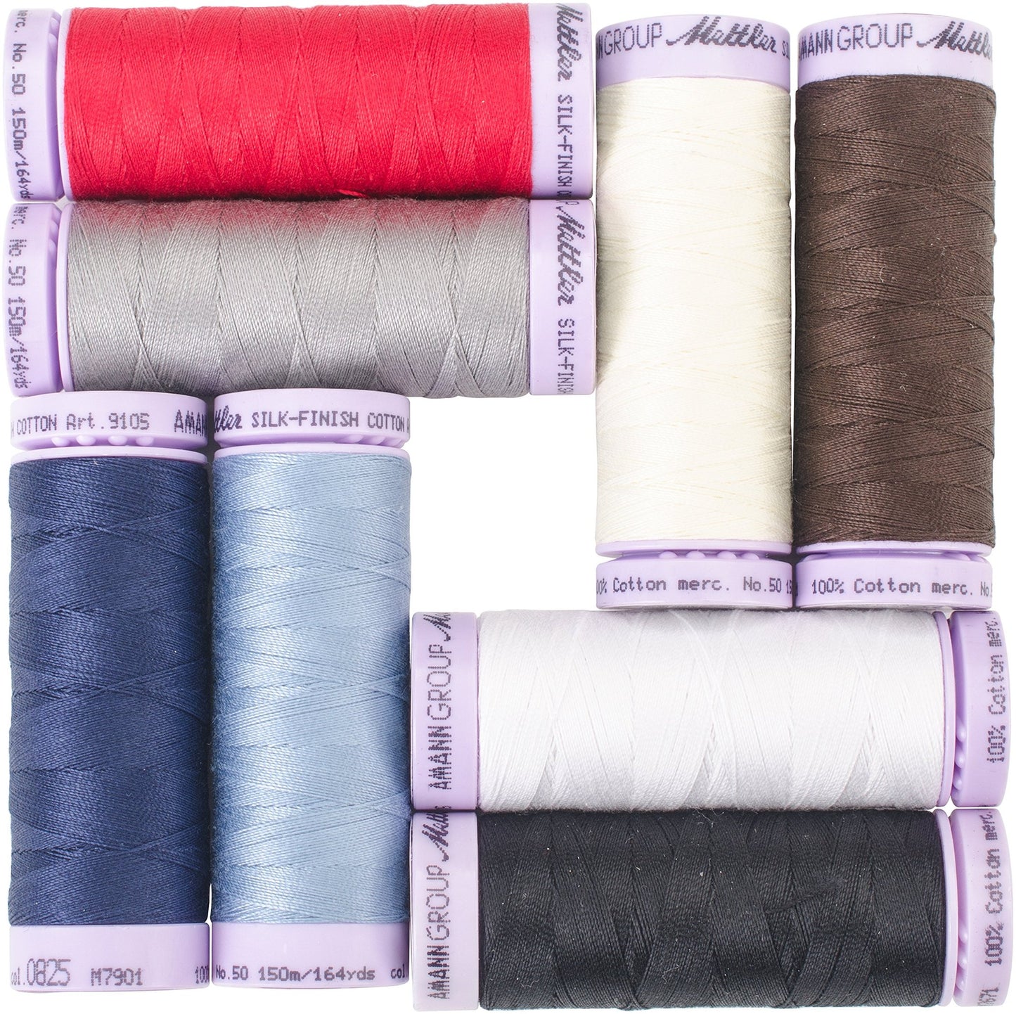 Mettler SFC8AUTUMN-KIT Silk Finish Cotton Thread Gift Pack 8/Pkg-Autumn, Assorted
