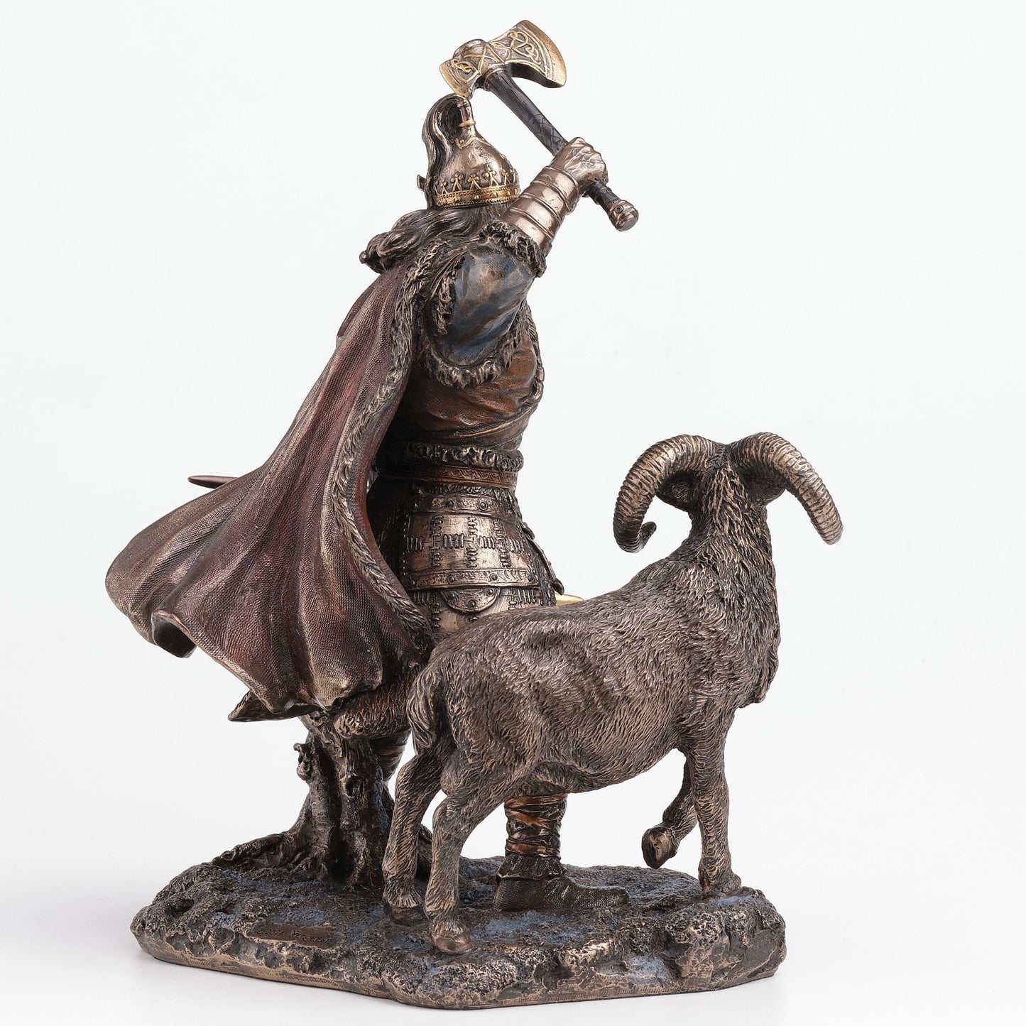 Veronese Design 8 5/8 Inch Perun The Slavic God of Thunder Cold Cast Resin Bronze Finish Sculpture