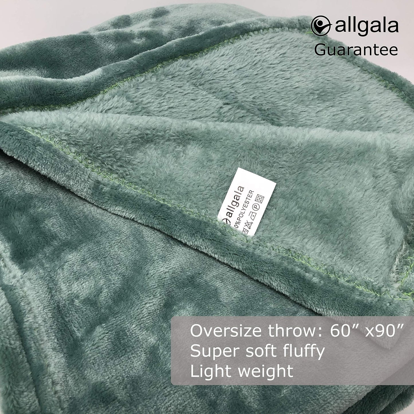 allgala Super Soft Flannel Plush Light Weight Throw Blanket