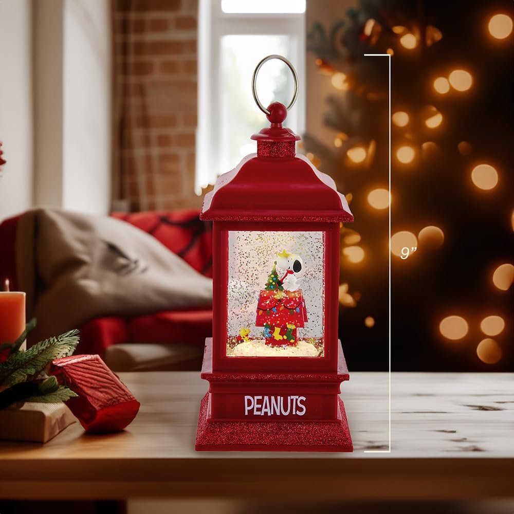 Peanuts 9-Inch Battery-Operated Lit Musical Water Lantern