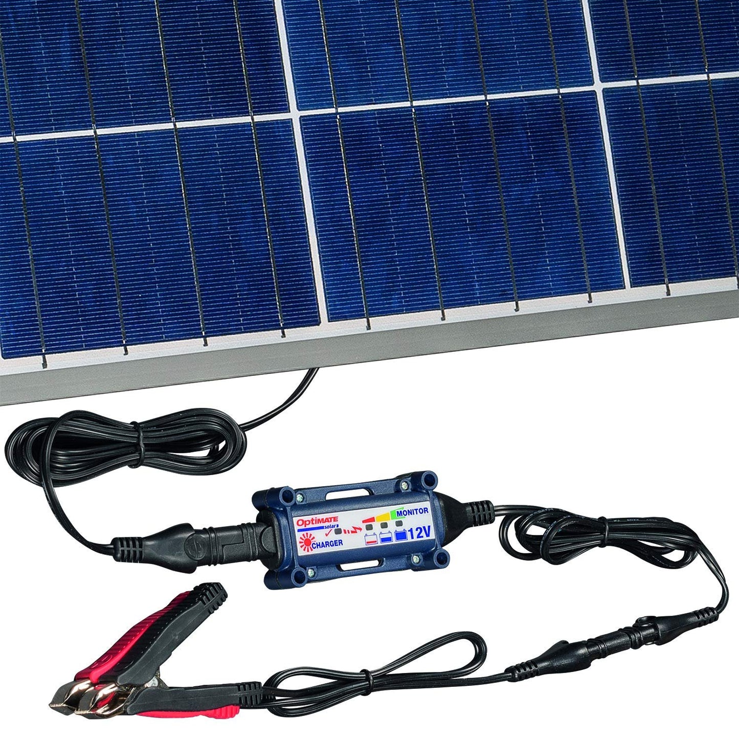 Optimate Solar Duo 40W, TM522-D4, 6-Step 12V / 12.8V 3.3A Weatherproof Solar Battery Saving Charger & maintainer