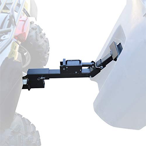 GREAT DAY Tote Caddy Trash Can Transporter - Fits Truck/Auto/Golf Cart/ATV With 2in Hitch Receiver - 200 lbs Weight Capacity - Black Powder-Coated Finish, TC5000