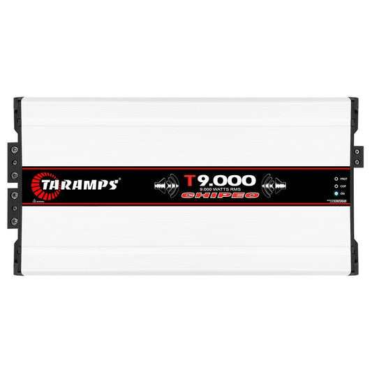 Taramps T 9.000 Chipeo 1 Ohm 9000 Watts Rms 12.6 Volts, Peak Power 11000 Watts Rms Monoblock Car Audio Amplifier - RCA Input Gain Control Smart Cooler