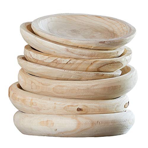 Santa Barbara Design Studio Hand Carved Paulownia Wood Serving Bowl