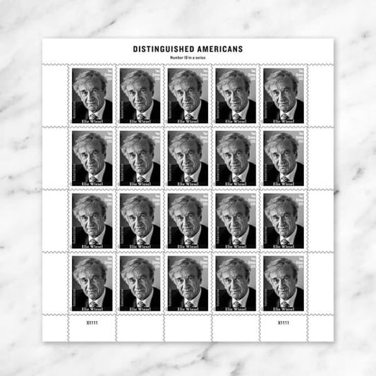 Elie Wiesel 2025 Two Ounce Rate (Sheet of 20) Non-denominated Mail-Use Forever Postage Stamps